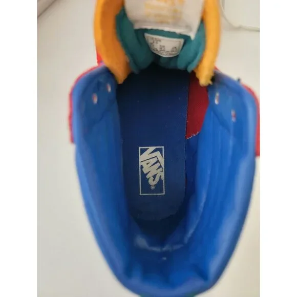 Vans Sk8-Hi PRIMARY BLOCK Color Suede & Canvas High Top Sneakers Kids Sz 4.5 - Picture 8 of 8